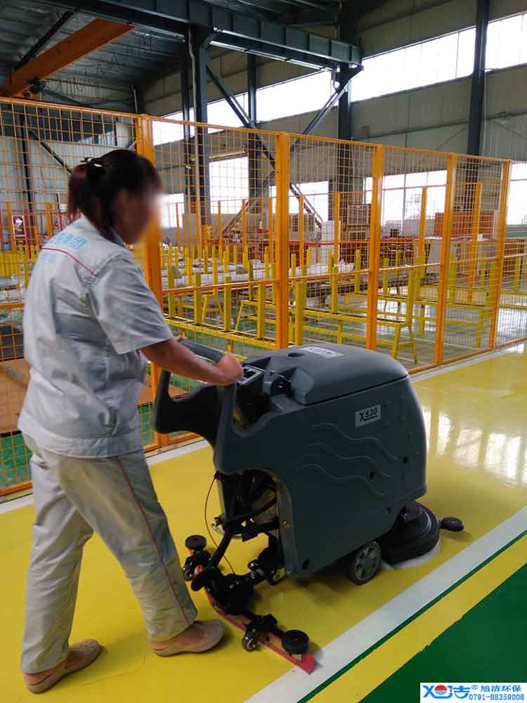 旭潔手推式多功能全自動洗地機(jī)，工業(yè)廠房物流洗地機(jī)